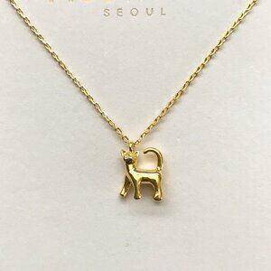 MUSTHAVE Gold Plated Cat Pendant Short Necklace